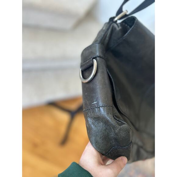 Fossil Deep Olive Green Leather Crossbody Messenger Bag - Picture 3 of 14